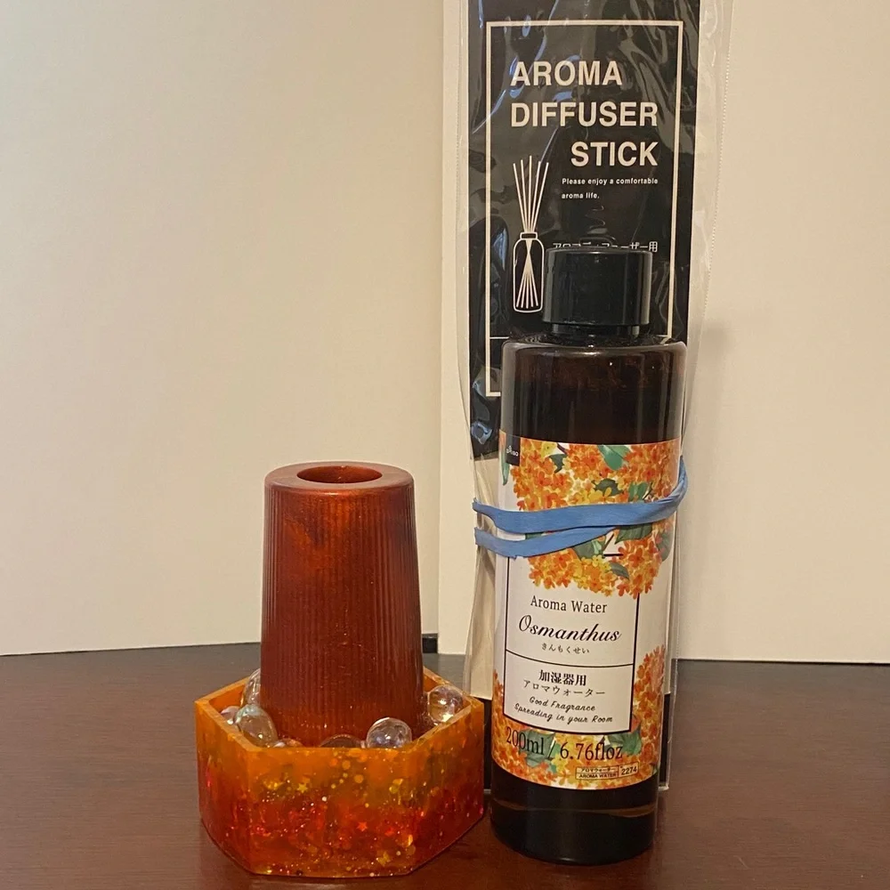 Diffuser Set - Exquisite Alai Tsuki Red & Orange Vase
